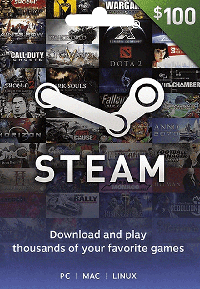  Steam Gift Card Codes $100