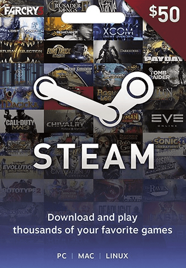  Steam Gift Card Codes $50
